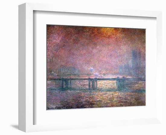 The Thames at Charing Cross, 1903-Claude Monet-Framed Premium Giclee Print