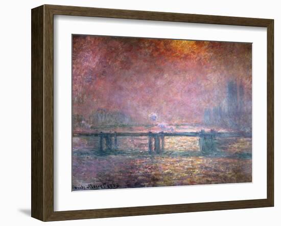 The Thames at Charing Cross, 1903-Claude Monet-Framed Giclee Print