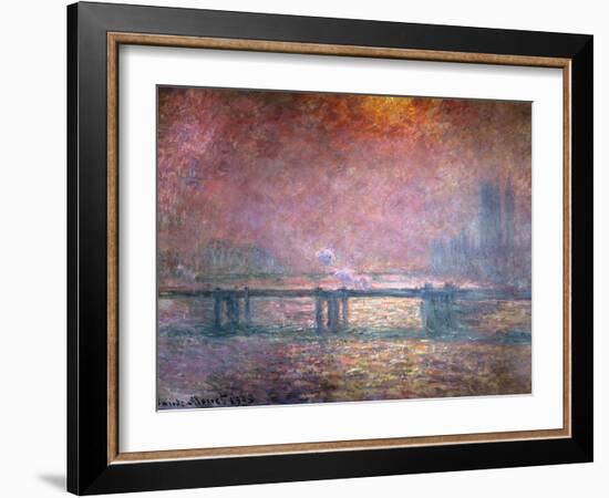 The Thames at Charing Cross, 1903-Claude Monet-Framed Giclee Print