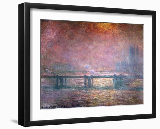 The Thames at Charing Cross, 1903-Claude Monet-Framed Giclee Print