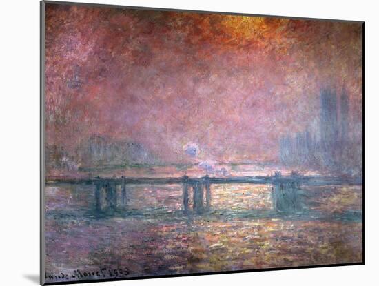The Thames at Charing Cross, 1903-Claude Monet-Mounted Giclee Print