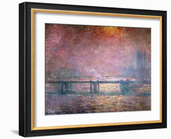 The Thames at Charing Cross, 1903-Claude Monet-Framed Giclee Print