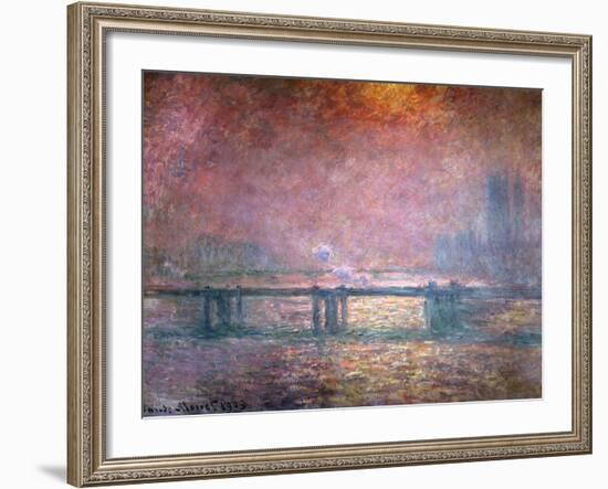 The Thames at Charing Cross, 1903-Claude Monet-Framed Giclee Print