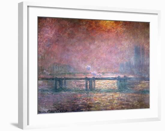 The Thames at Charing Cross, 1903-Claude Monet-Framed Giclee Print