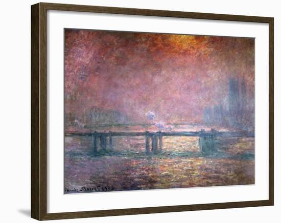 The Thames at Charing Cross, 1903-Claude Monet-Framed Giclee Print