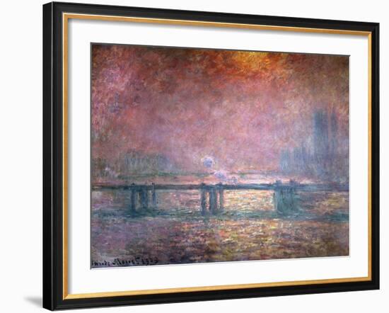 The Thames at Charing Cross, 1903-Claude Monet-Framed Giclee Print