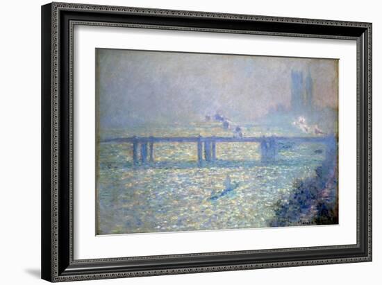 The Thames at Charing Cross Bridge, London, 1899-Claude Monet-Framed Giclee Print