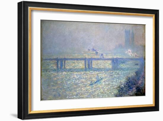 The Thames at Charing Cross Bridge, London, 1899-Claude Monet-Framed Giclee Print