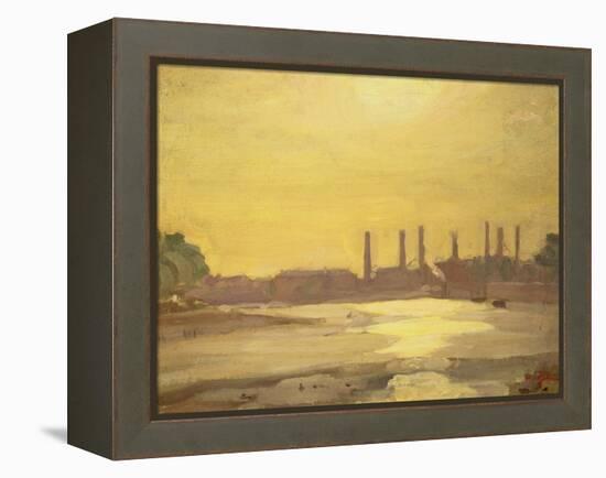 The Thames at Chelsea-Harold Gilman-Framed Premier Image Canvas