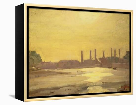 The Thames at Chelsea-Harold Gilman-Framed Premier Image Canvas