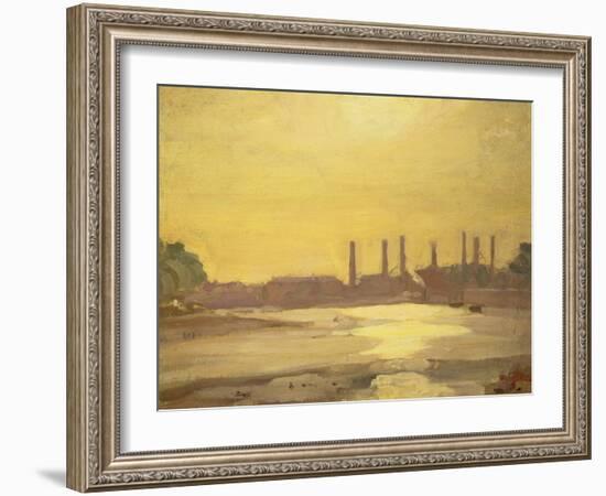 The Thames at Chelsea-Harold Gilman-Framed Giclee Print