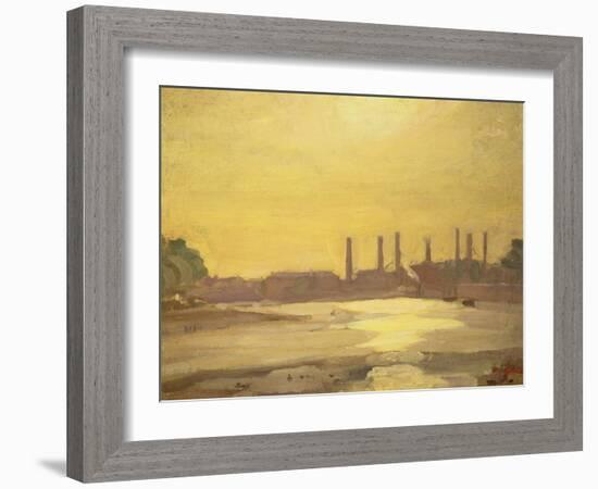 The Thames at Chelsea-Harold Gilman-Framed Giclee Print