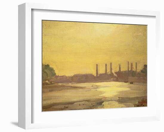 The Thames at Chelsea-Harold Gilman-Framed Giclee Print