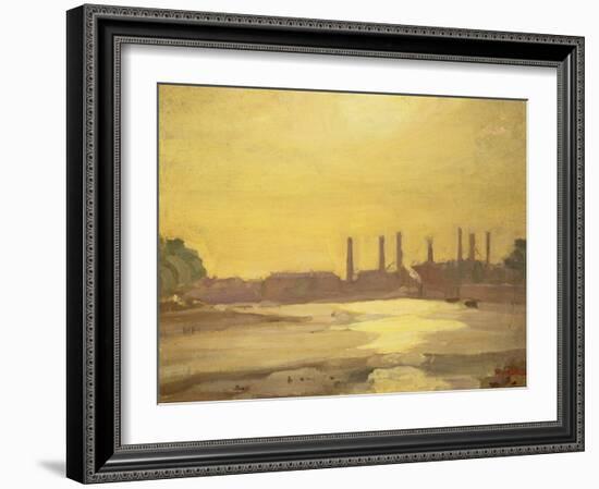 The Thames at Chelsea-Harold Gilman-Framed Giclee Print