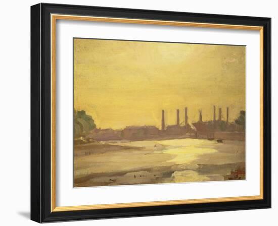 The Thames at Chelsea-Harold Gilman-Framed Giclee Print