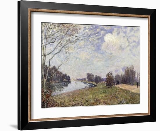 The Thames at Hampton Court, East Molesey-Alfred Sisley-Framed Giclee Print