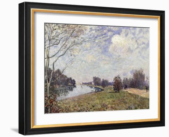 The Thames at Hampton Court, East Molesey-Alfred Sisley-Framed Giclee Print