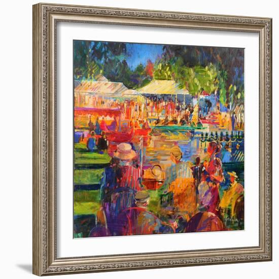 The Thames at Henley, 2020 (Oil on Canvas)-Peter Graham-Framed Giclee Print