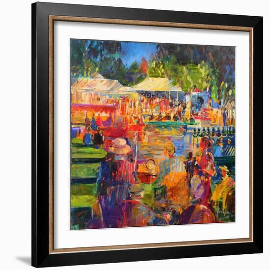 The Thames at Henley, 2020 (Oil on Canvas)-Peter Graham-Framed Giclee Print