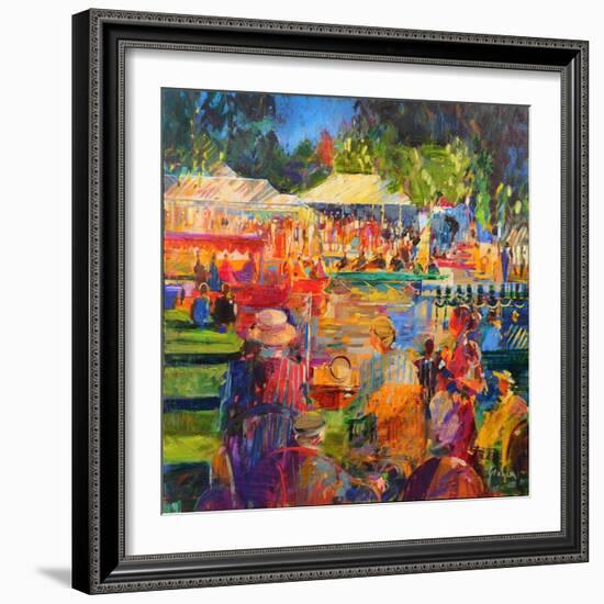 The Thames at Henley, 2020 (Oil on Canvas)-Peter Graham-Framed Giclee Print