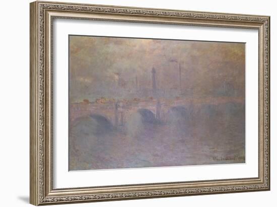 The Thames at London, Waterloo Bridge, 1903-Claude Monet-Framed Giclee Print