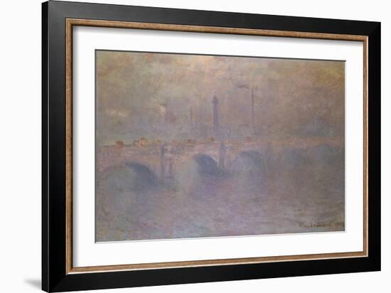 The Thames at London, Waterloo Bridge, 1903-Claude Monet-Framed Giclee Print