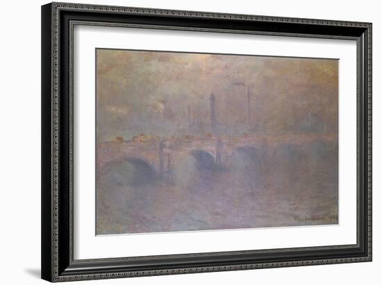 The Thames at London, Waterloo Bridge, 1903-Claude Monet-Framed Giclee Print