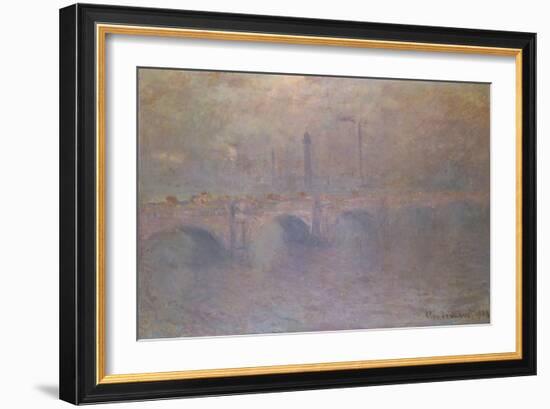 The Thames at London, Waterloo Bridge, 1903-Claude Monet-Framed Giclee Print