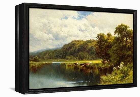 The Thames at Pangbourne-Henry Parker-Framed Premier Image Canvas