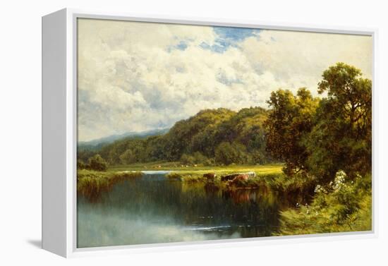 The Thames at Pangbourne-Henry Parker-Framed Premier Image Canvas