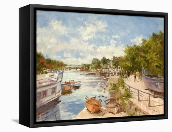 The Thames at Richmond, 2012-Christopher Glanville-Framed Premier Image Canvas