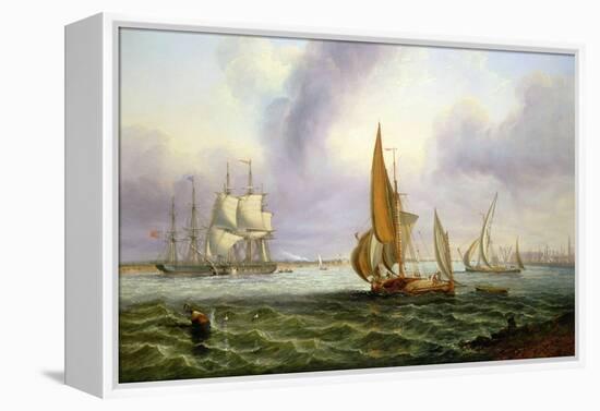 The Thames at Woolwich, 1859 (Oil on Canvas)-John Wilson Carmichael-Framed Premier Image Canvas