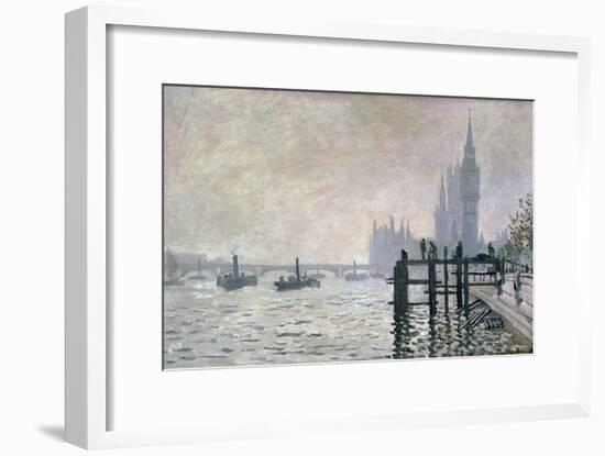 The Thames Below Westminster, 1871-Claude Monet-Framed Giclee Print