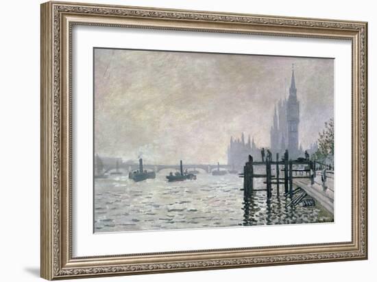 The Thames Below Westminster, 1871-Claude Monet-Framed Giclee Print