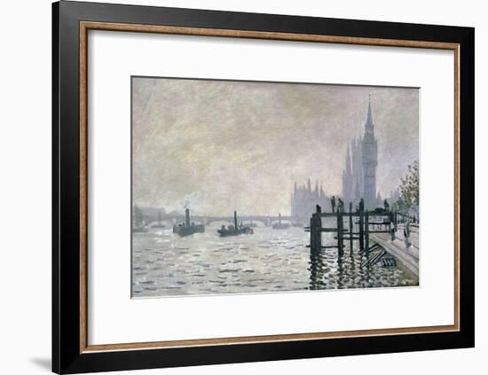 The Thames Below Westminster, 1871-Claude Monet-Framed Giclee Print