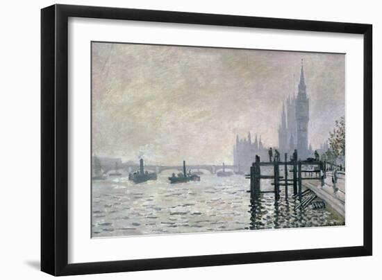 The Thames Below Westminster, 1871-Claude Monet-Framed Giclee Print