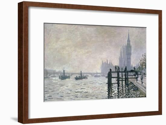 The Thames Below Westminster, 1871-Claude Monet-Framed Giclee Print