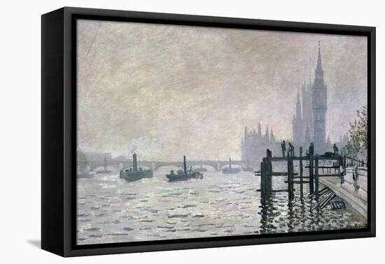 The Thames Below Westminster, 1871-Claude Monet-Framed Premier Image Canvas