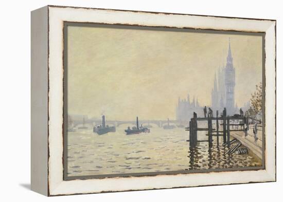 The Thames Below Westminster-Claude Monet-Framed Premier Image Canvas