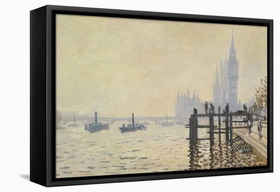 The Thames Below Westminster-Claude Monet-Framed Premier Image Canvas