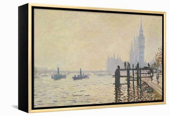 The Thames Below Westminster-Claude Monet-Framed Premier Image Canvas