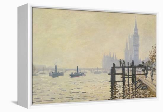 The Thames Below Westminster-Claude Monet-Framed Premier Image Canvas