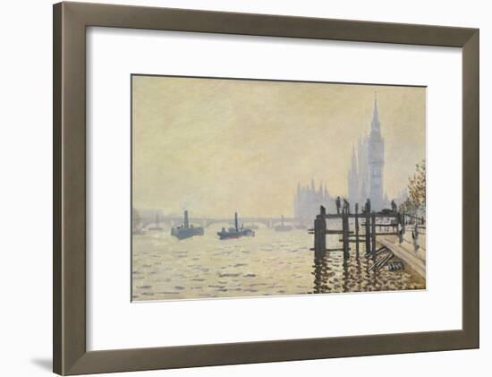 The Thames Below Westminster-Claude Monet-Framed Giclee Print