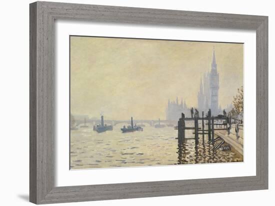 The Thames Below Westminster-Claude Monet-Framed Giclee Print