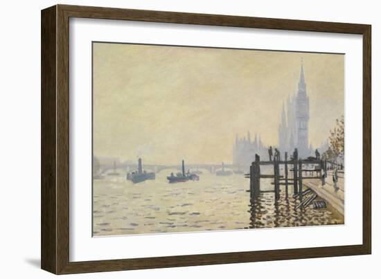 The Thames Below Westminster-Claude Monet-Framed Giclee Print