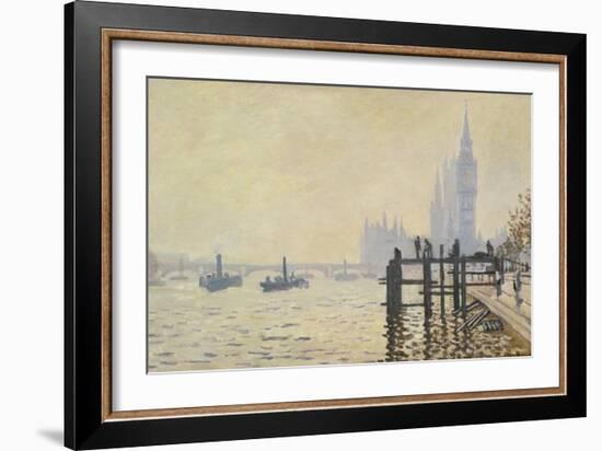 The Thames Below Westminster-Claude Monet-Framed Giclee Print