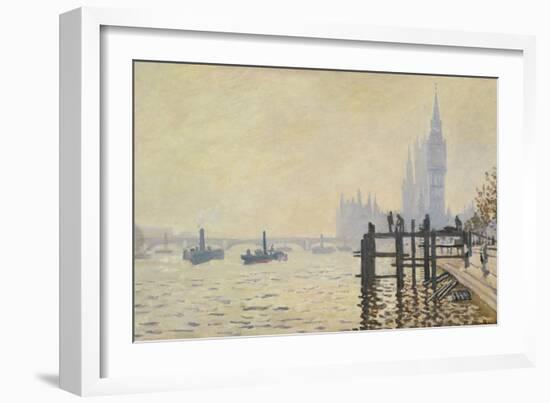 The Thames Below Westminster-Claude Monet-Framed Giclee Print