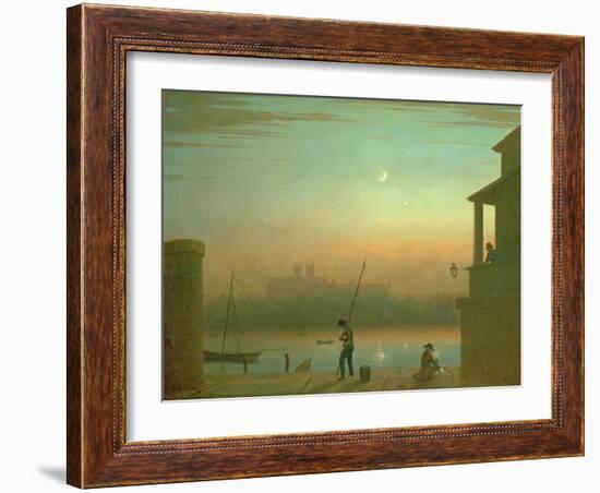The Thames by Moonlight-Theo Van Doesburg-Framed Giclee Print