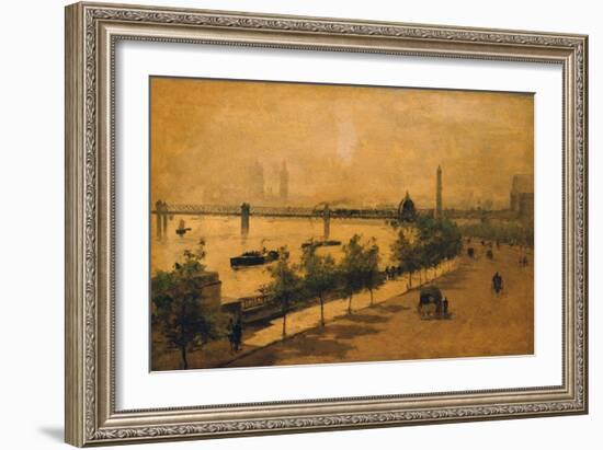 The Thames Embankment, London-Paolo Sala-Framed Giclee Print