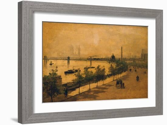 The Thames Embankment, London-Paolo Sala-Framed Giclee Print